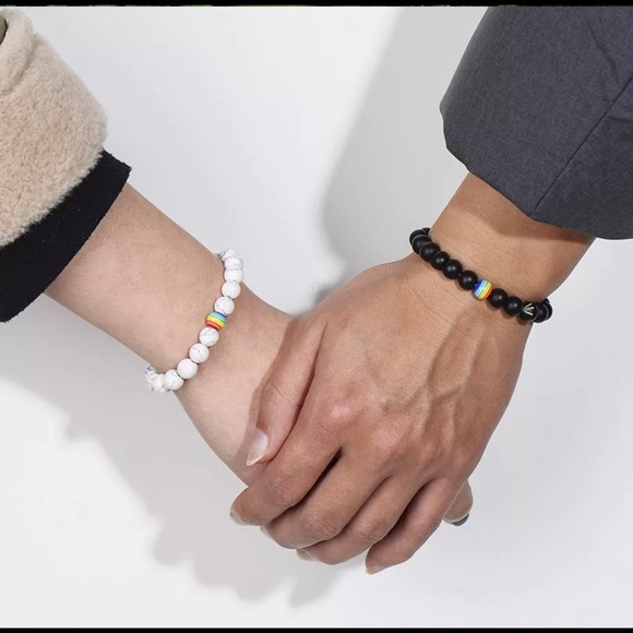 Natural Stone Chakra Rainbow Bead Bracelets for Men Women Strand Bracelet - Picture 4 of 4